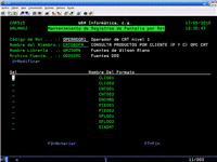 Screen's format list